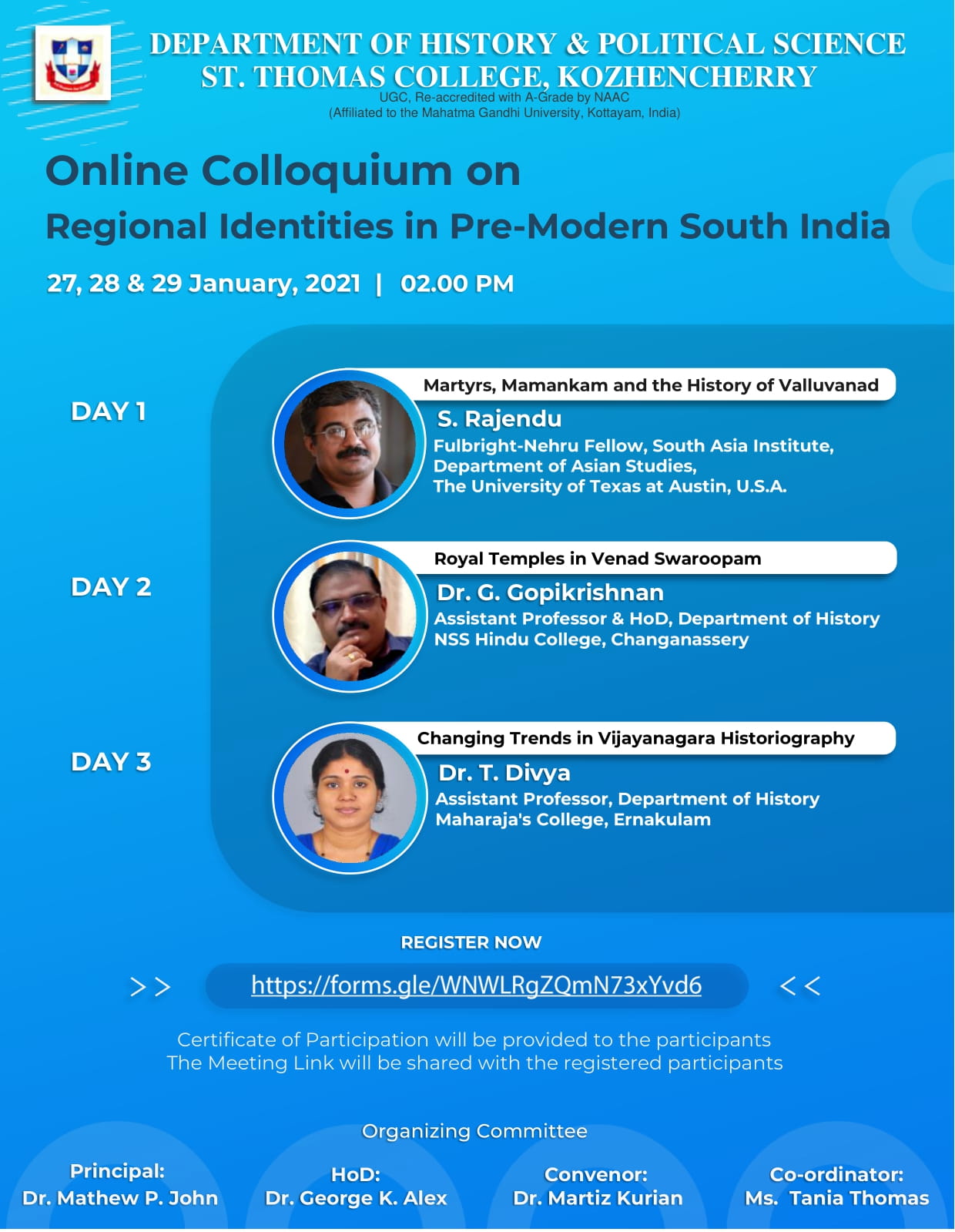 Online Colloquium on Regional Identities in Pre-modern South India